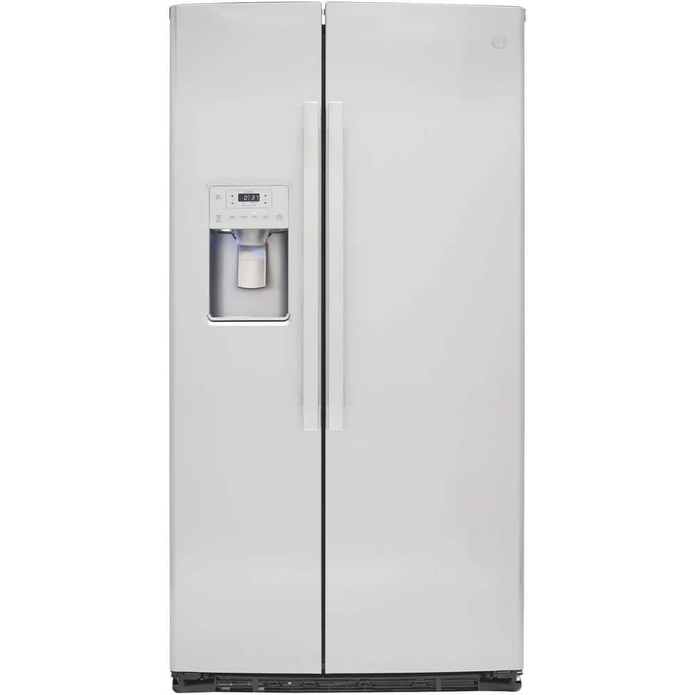 Model #GSS25IYNFS GE 25.1-cu ft Side-by-Side Refrigerator with Ice Maker, Water and Ice Dispenser (Stainless Steel)