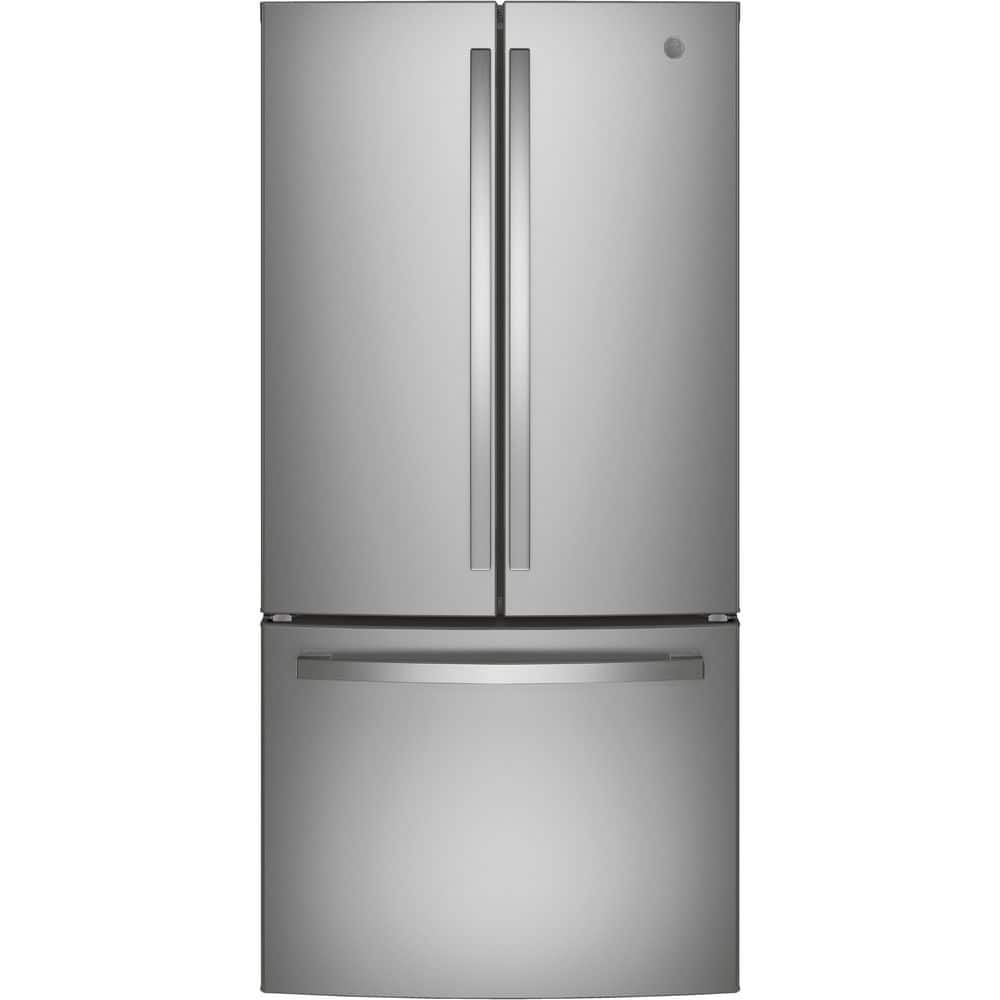 Model #GWE19JYLFSGE Counter-Depth 18.6-Cu. Feet 3 -Door French Door Refrigerator with Ice Maker with water dispenser ( Stainless Steel ) ENERGY STAR Certified