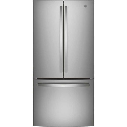 Model #GWE19JYLFSGE Counter-Depth 18.6-Cu. Feet 3 -Door French Door Refrigerator with Ice Maker with water dispenser ( Stainless Steel ) ENERGY STAR Certified
