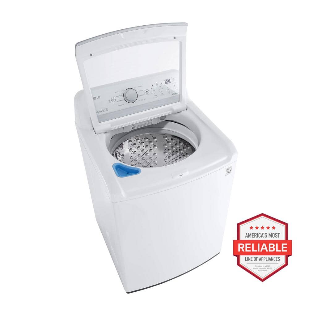 LG 5.0 cu. ft. Top Load Washer in White with Impeller, NeverRust Drum and TurboDrum Technology