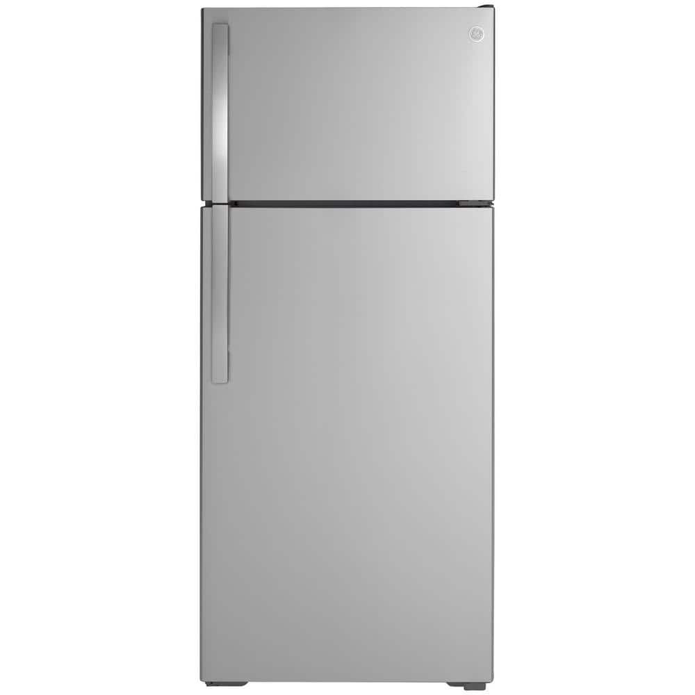 Model #GIE18GSNRSS GE 17.5-cu ft Top-Freezer Refrigerator with Ice Maker (Stainless Steel) ENERGY STAR