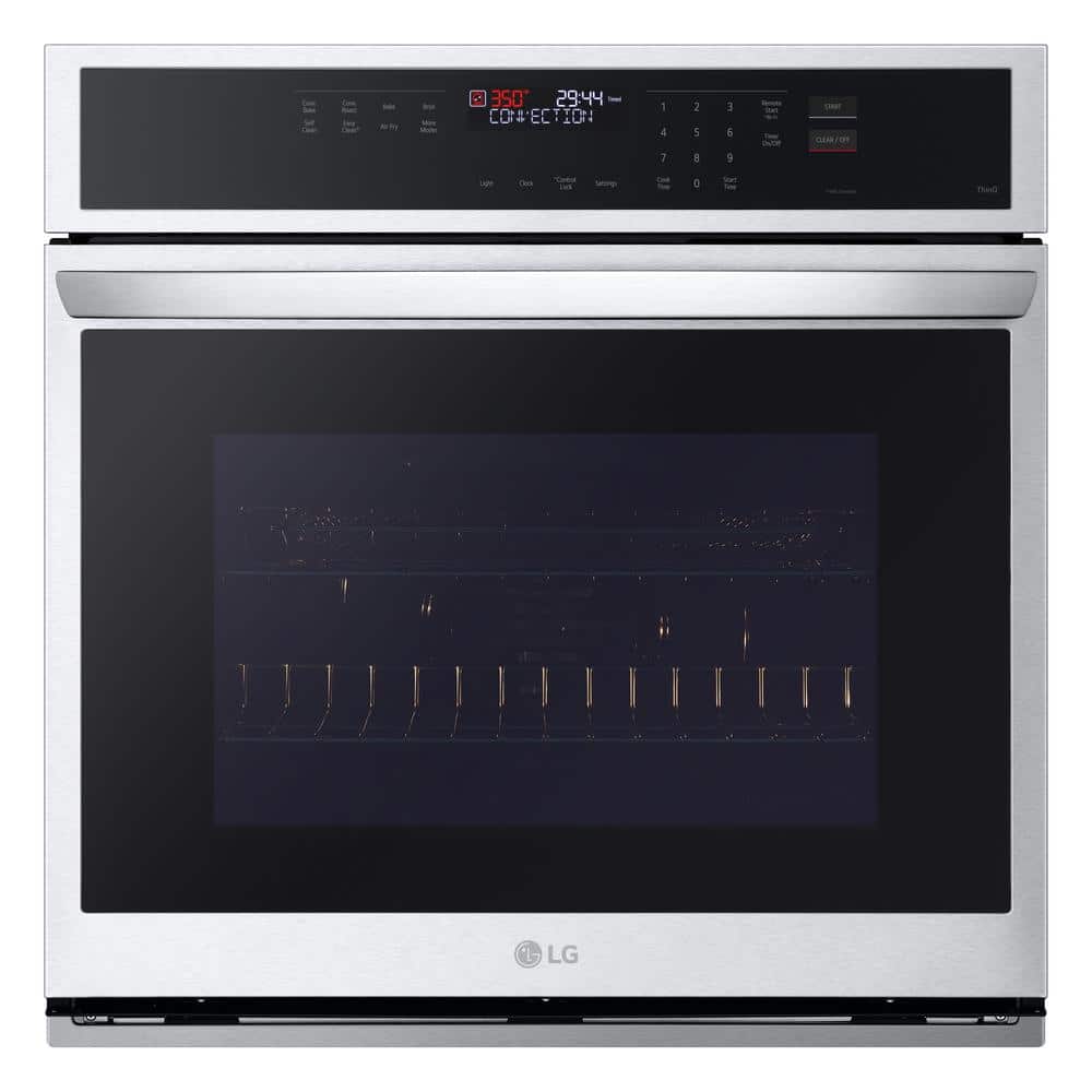 LG 4.7 cu. ft. Smart Single Electric Wall Oven with Fan Convection, Air Fry in PrintProof in Stainless Steel