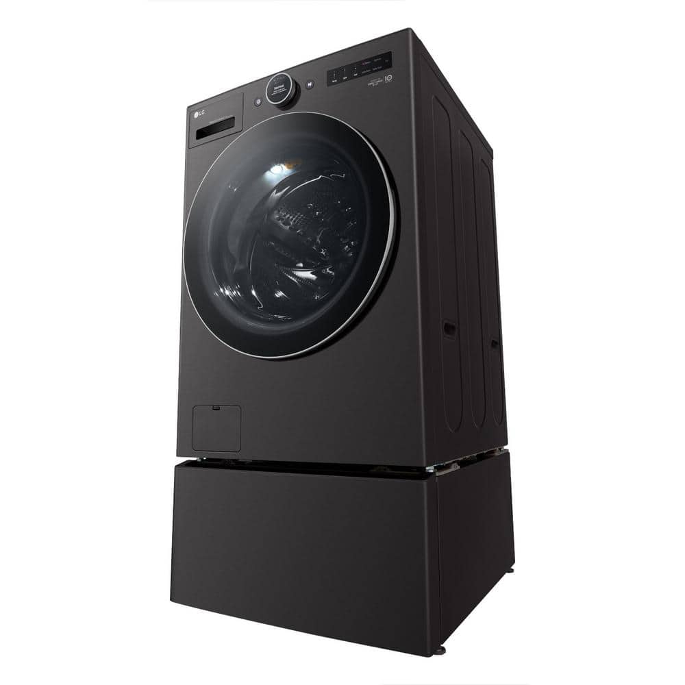 LG 5.0 cu. ft. Mega Capacity Smart Front Load Electric All-in-One Washer Dryer Combo with TurboWash360 WiFi in Black Steel