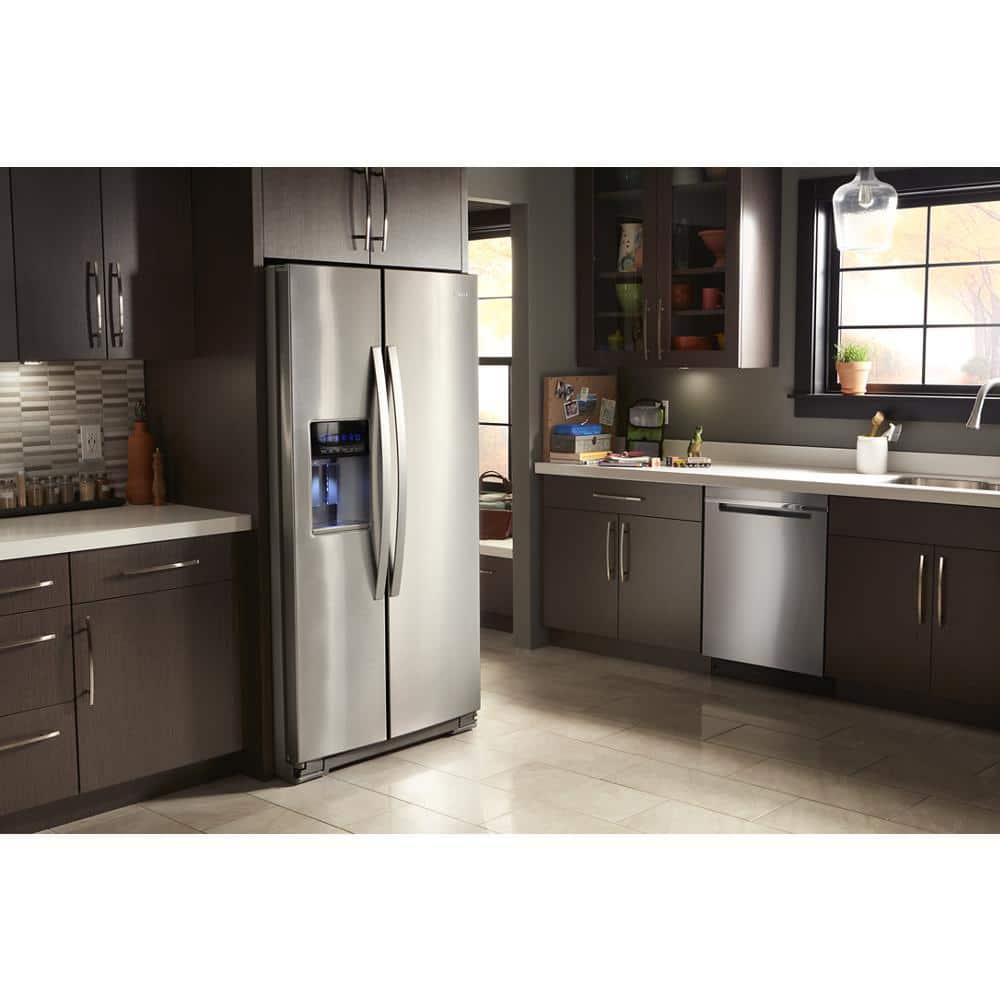 WRS588FIHZ Whirlpool 28.4-cu ft Side-by-Side Refrigerator with Ice Maker, Water and Ice Dispenser (Fingerprint Resistant Stainless Steel)