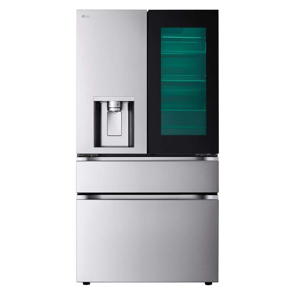 Model #LF29S8365S LG Standard-Depth InstaView MyColor 28.6-Cu. Feet 4 -Door Smart Compatible French Door Refrigerator with Dual Ice Maker with water and Ice dispenser and Door within Door ( PrintProof Stainless Steel ) ENERGY STAR Certified