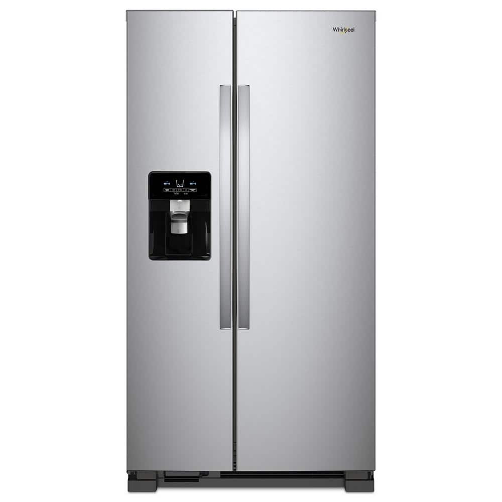 Model #WRS321SDHZ Whirlpool In Door Can Caddy 21.4-cu ft Side-by-Side Refrigerator with Ice Maker, Water and Ice Dispenser (Fingerprint Resistant Stainless Steel)