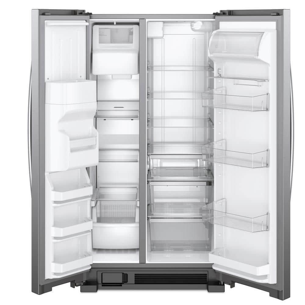 Model #WRS321SDHZ Whirlpool In Door Can Caddy 21.4-cu ft Side-by-Side Refrigerator with Ice Maker, Water and Ice Dispenser (Fingerprint Resistant Stainless Steel)