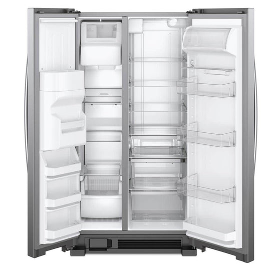 Model #WRS321SDHZ Whirlpool In Door Can Caddy 21.4-cu ft Side-by-Side Refrigerator with Ice Maker, Water and Ice Dispenser (Fingerprint Resistant Stainless Steel)