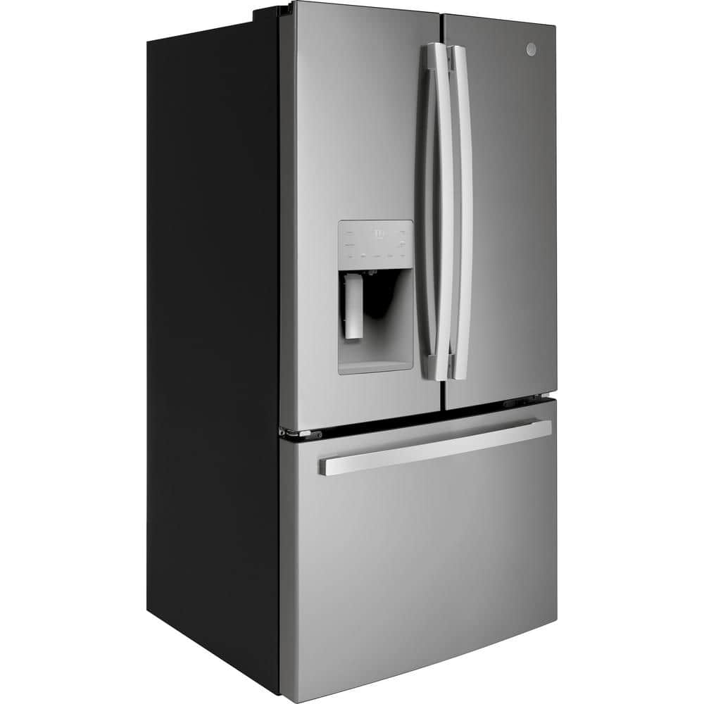Model #GFE26JYMFS GE 25.6-cu ft French Door Refrigerator with Ice Maker, Water and Ice Dispenser (Fingerprint-resistant Stainless Steel) ENERGY STAR