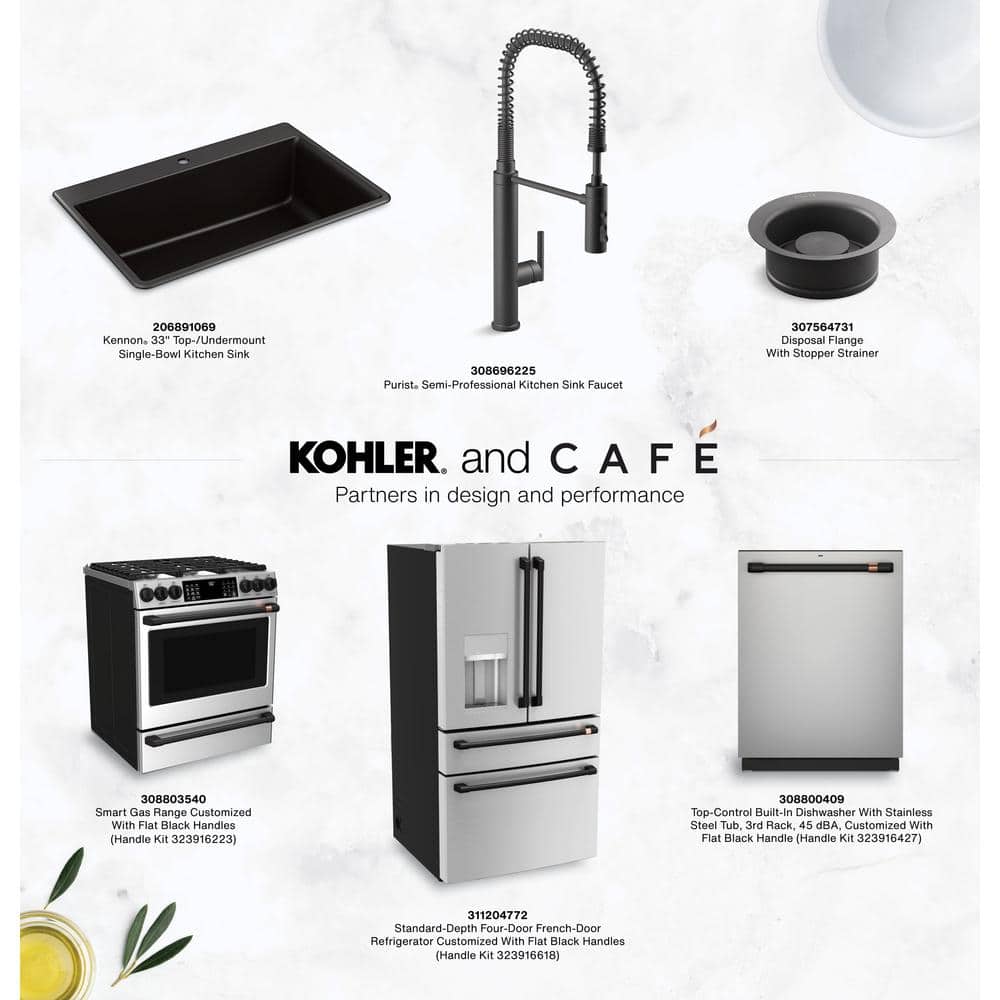 Cafe 24 in. Matte Black Double Drawer Dishwasher