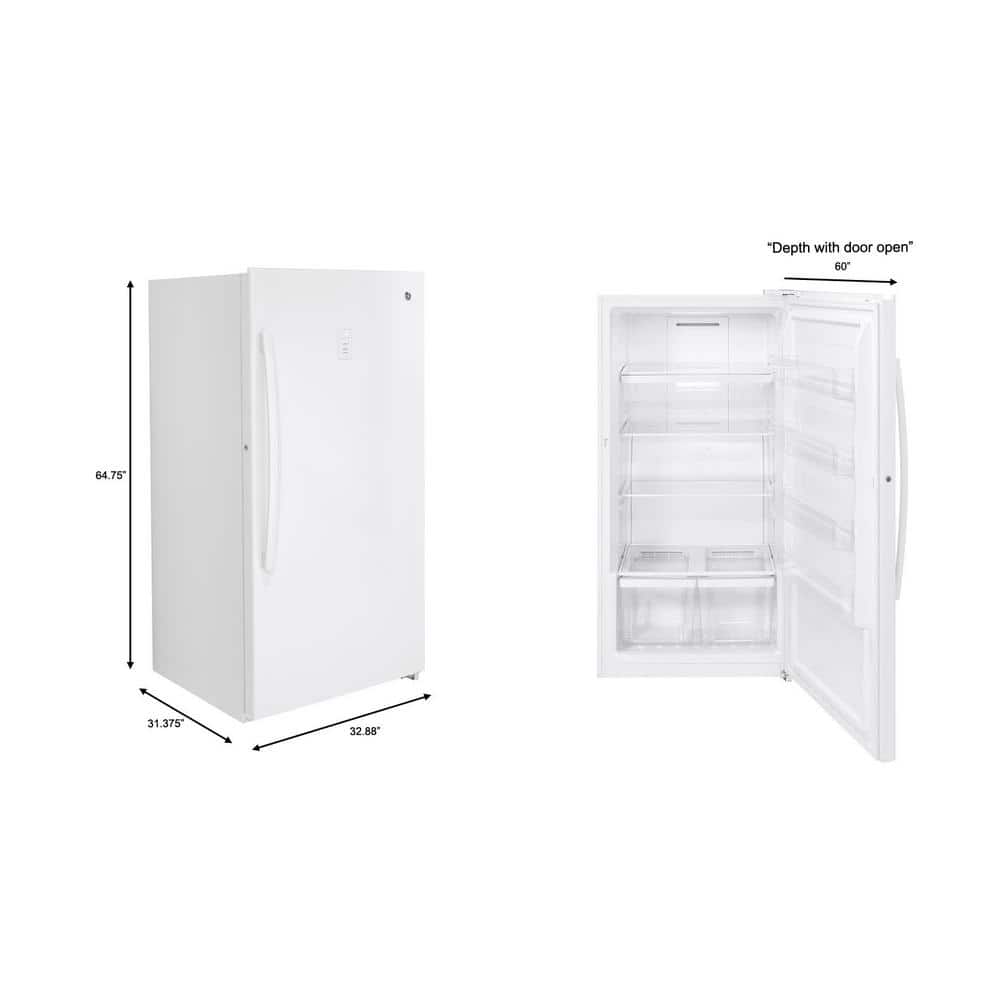 Model #FUF17DLRWW GE Garage Ready 17.3-Cu. Feet Garage Ready Frost-free Upright Freezer ( White ) ENERGY STAR Certified Model