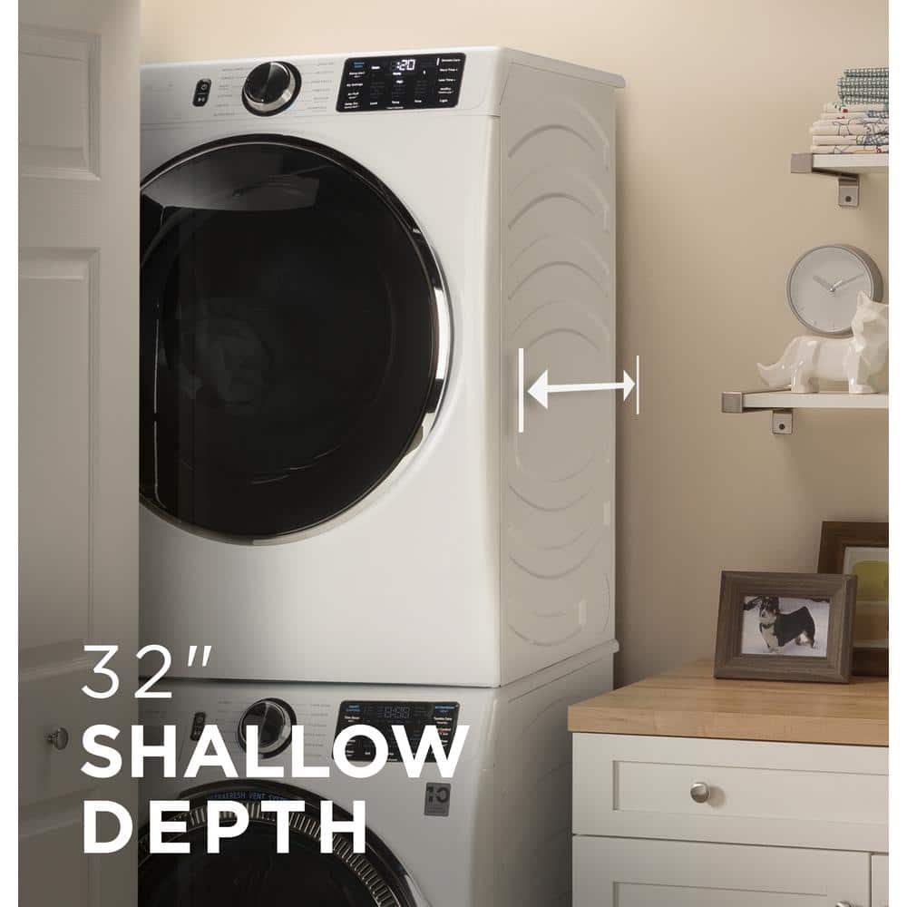 Model #GFW655SSVWW GE 5.0-Cu. Feet Stackable Steam Cycle Smart Front-Load Washer ( White ) ENERGY STAR