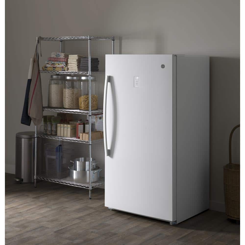 Model #FUF17DLRWW GE Garage Ready 17.3-Cu. Feet Garage Ready Frost-free Upright Freezer ( White ) ENERGY STAR Certified Model