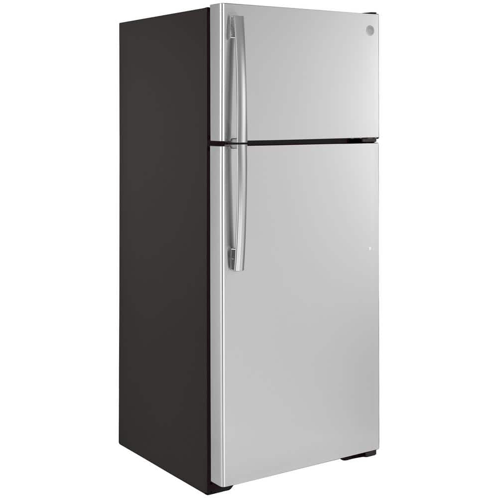 Model #GIE18GSNRSS GE 17.5-cu ft Top-Freezer Refrigerator with Ice Maker (Stainless Steel) ENERGY STAR