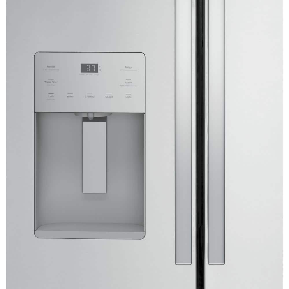 Model #GFE26JYMFS GE 25.6-cu ft French Door Refrigerator with Ice Maker, Water and Ice Dispenser (Fingerprint-resistant Stainless Steel) ENERGY STAR