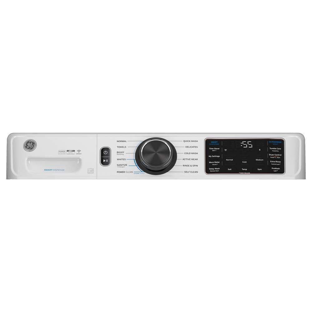 Model #GFW655SSVWW GE 5.0-Cu. Feet Stackable Steam Cycle Smart Front-Load Washer ( White ) ENERGY STAR