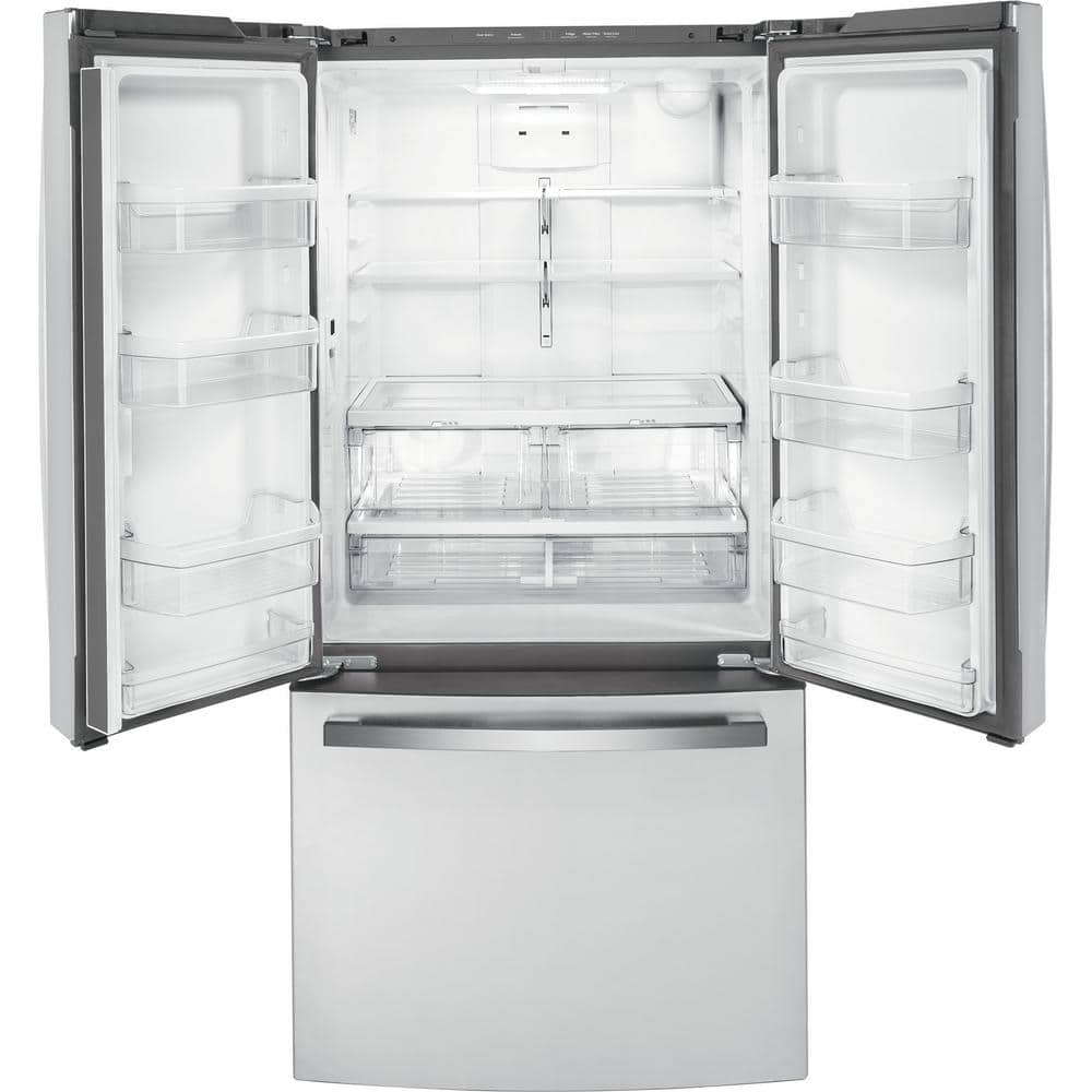 Model #GWE19JYLFSGE Counter-Depth 18.6-Cu. Feet 3 -Door French Door Refrigerator with Ice Maker with water dispenser ( Stainless Steel ) ENERGY STAR Certified