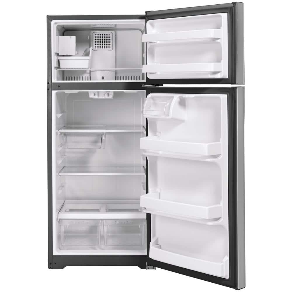 Model #GIE18GSNRSS GE 17.5-cu ft Top-Freezer Refrigerator with Ice Maker (Stainless Steel) ENERGY STAR