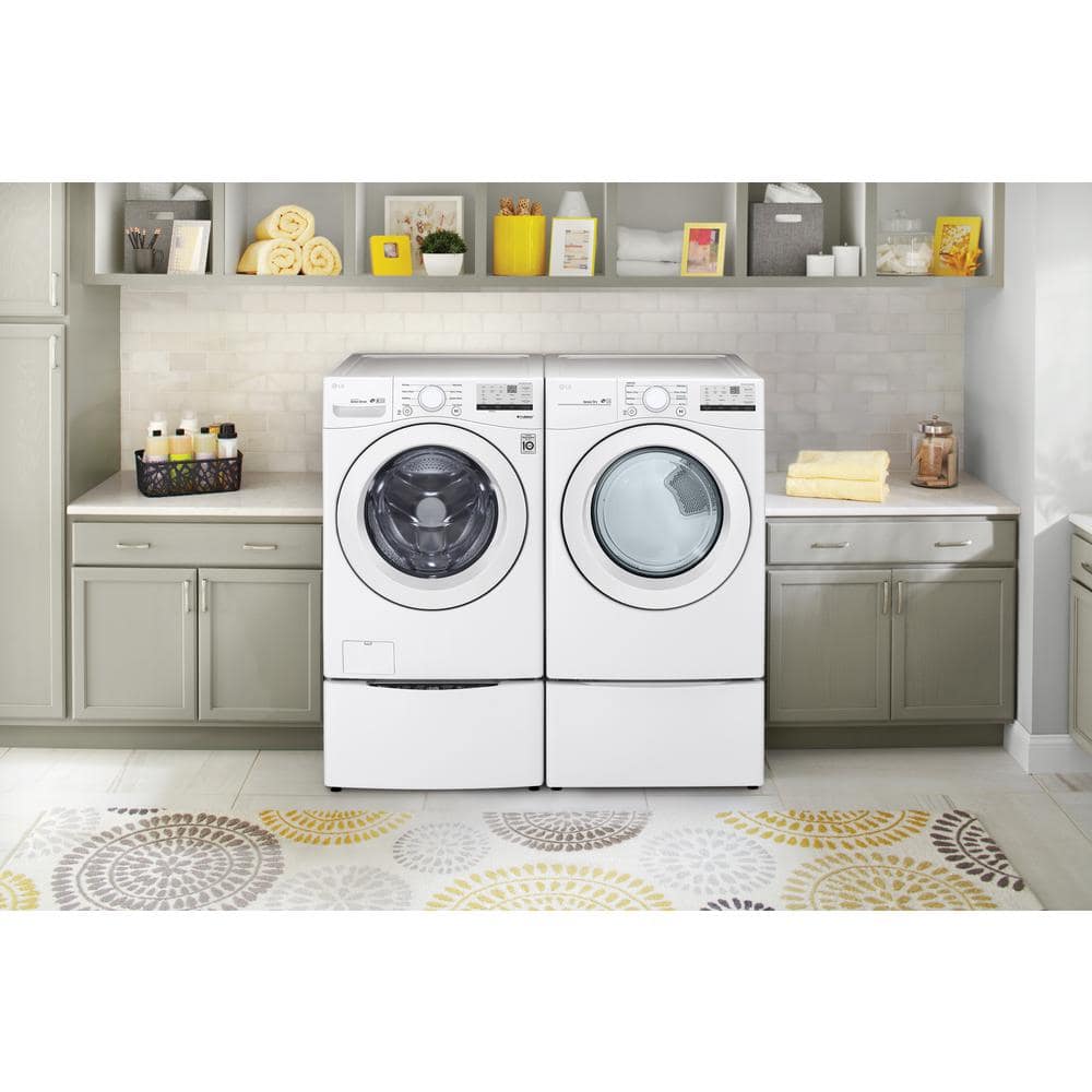 LG 7.4 Cu. Ft. vented Stackable Electric Dryer in White with Sensor Dry