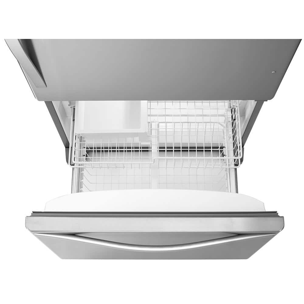 Model #WRB322DMBM Whirlpool 22.07-Cu. Feet Standard-Depth Bottom-Freezer Refrigerator with Ice Maker ( Stainless Steel ) ENERGY STAR Certified