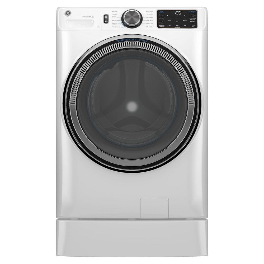 Model #GFW655SSVWW GE 5.0-Cu. Feet Stackable Steam Cycle Smart Front-Load Washer ( White ) ENERGY STAR