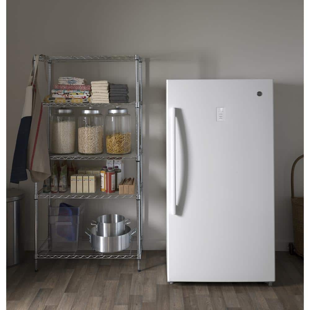 Model #FUF17DLRWW GE Garage Ready 17.3-Cu. Feet Garage Ready Frost-free Upright Freezer ( White ) ENERGY STAR Certified Model