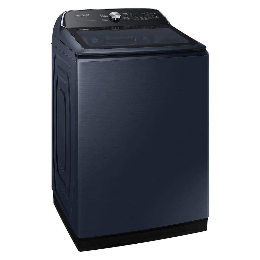 Model #WA54CG7150AD Samsung Pet Care Solution 5.4-Cu. Feet High Efficiency Impeller Smart Compatible Top-Load Washer ( Brushed Navy ) ENERGY STAR