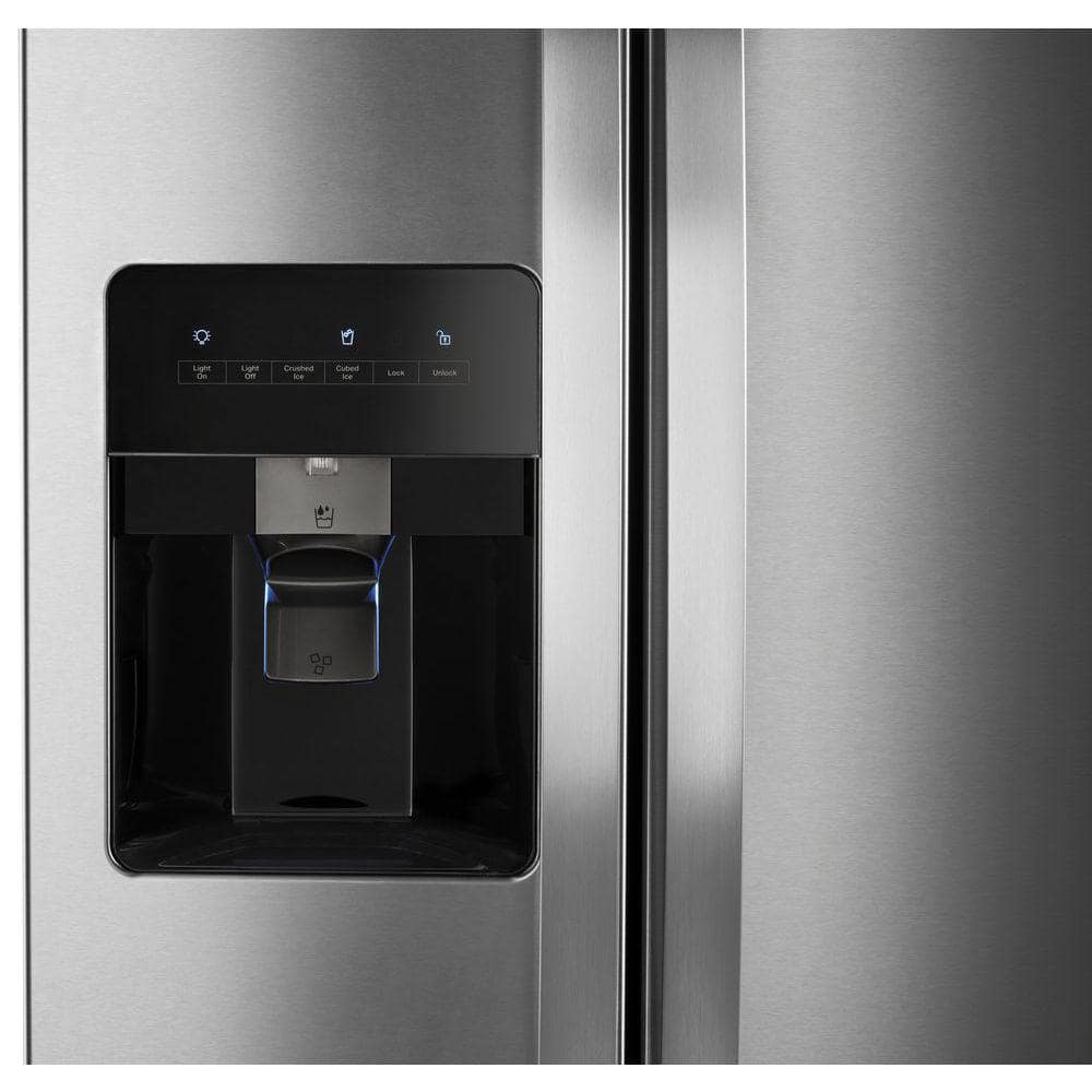 WRS315SDHZ Whirlpool 24.6-cu ft Side-by-Side Refrigerator with Ice Maker, Water and Ice Dispenser (Fingerprint Resistant Stainless Steel)