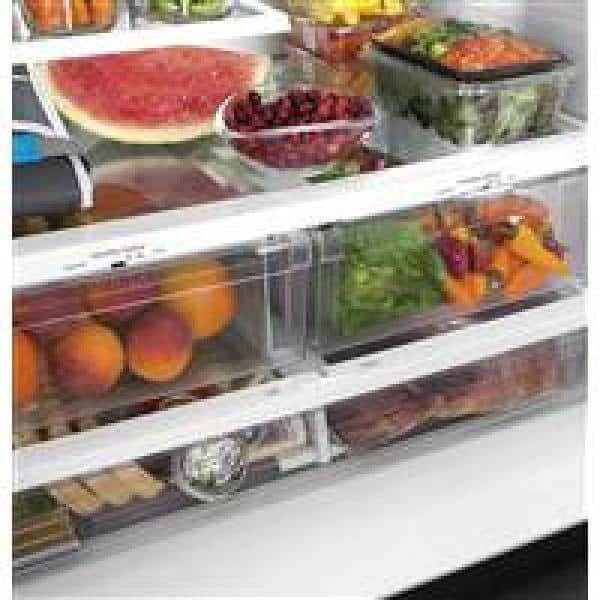 Model #GWE19JYLFSGE Counter-Depth 18.6-Cu. Feet 3 -Door French Door Refrigerator with Ice Maker with water dispenser ( Stainless Steel ) ENERGY STAR Certified