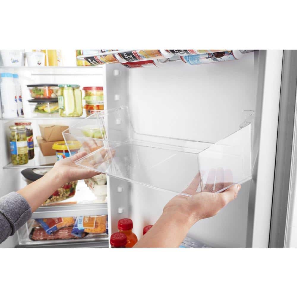 Model #WRS321SDHZ Whirlpool In Door Can Caddy 21.4-cu ft Side-by-Side Refrigerator with Ice Maker, Water and Ice Dispenser (Fingerprint Resistant Stainless Steel)