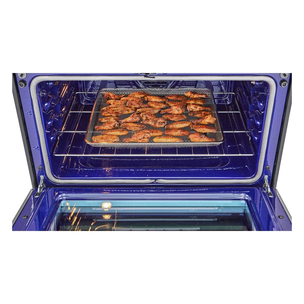 LTEL7337F LG 7.3 cu. ft. Smart Double Oven Slide-In Electric Range with ProBake and InstaView in PrintProof Stainless Steel