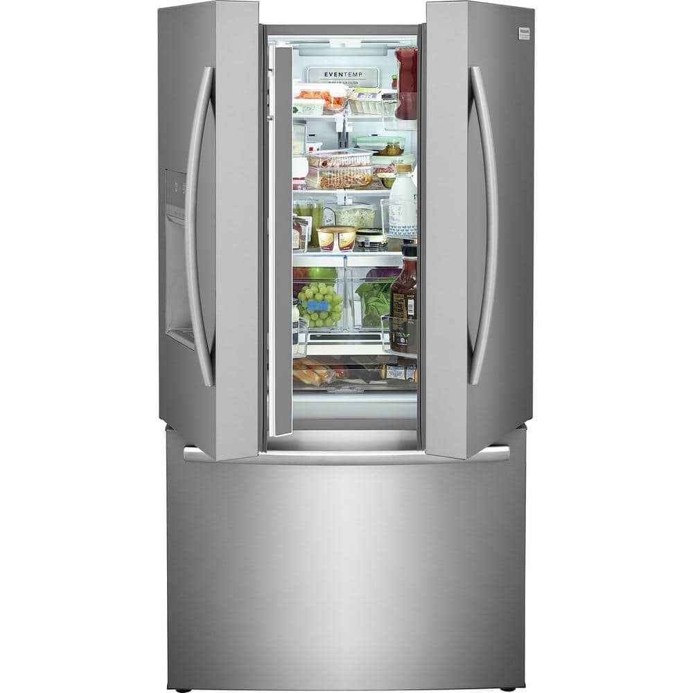 GRFS2853AF Frigidaire Gallery Standard-Depth 27.8-Cu. Feet 3 -Door French Door Refrigerator with Dual Ice Maker with water and Ice dispenser ( Fingerprint Resistant Stainless Steel ) ENERGY STAR Certified