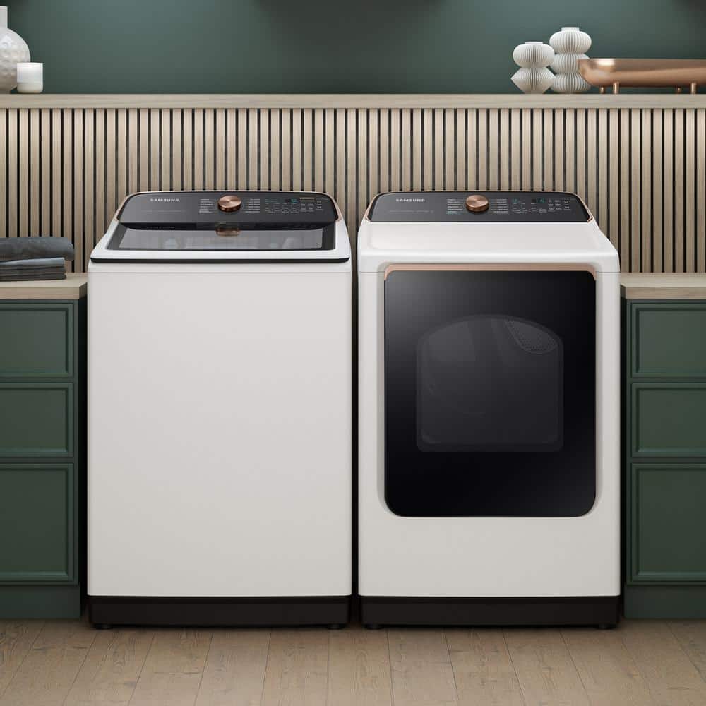Model #WA55CG7500AE Samsung 5.5-Cu. Feet High Efficiency Impeller Smart Compatible Top-Load Washer ( Ivory ) ENERGY STAR