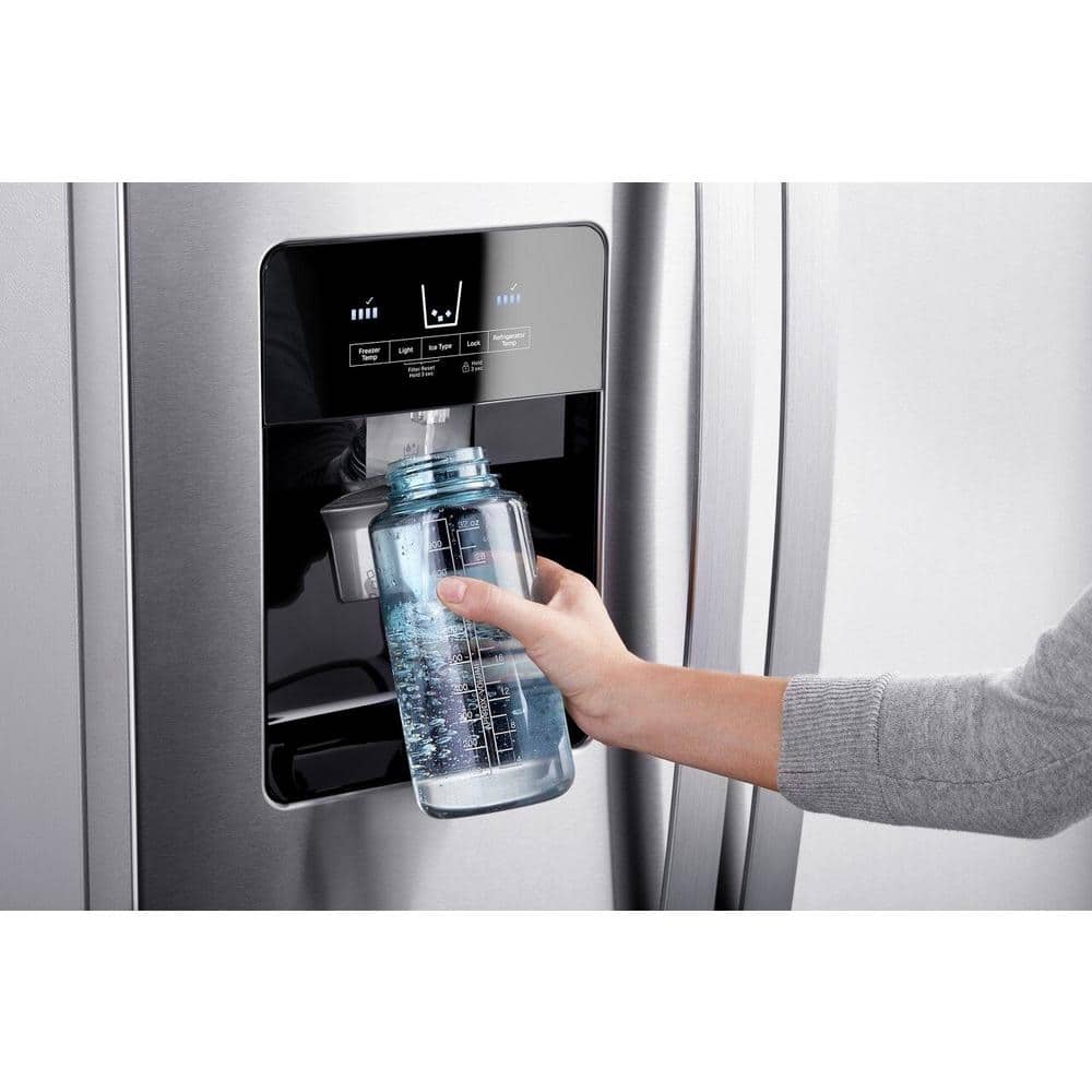 Model #WRS321SDHZ Whirlpool In Door Can Caddy 21.4-cu ft Side-by-Side Refrigerator with Ice Maker, Water and Ice Dispenser (Fingerprint Resistant Stainless Steel)