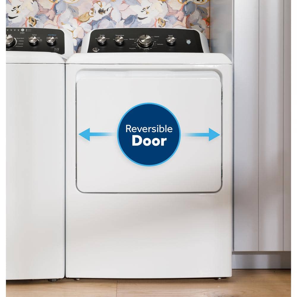 Model # GTD48EASWWB 7.2 cu. ft. vented Electric Dryer in White with Auto Dry and Extended Tumble