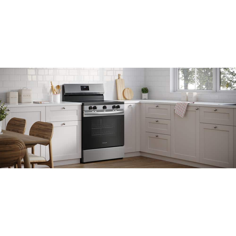 FCRE3052BS Frigidaire 30-Inches Glass Top 5 burners 5.3-Cu. Feet Freestanding Electric Range Stainless Steel )