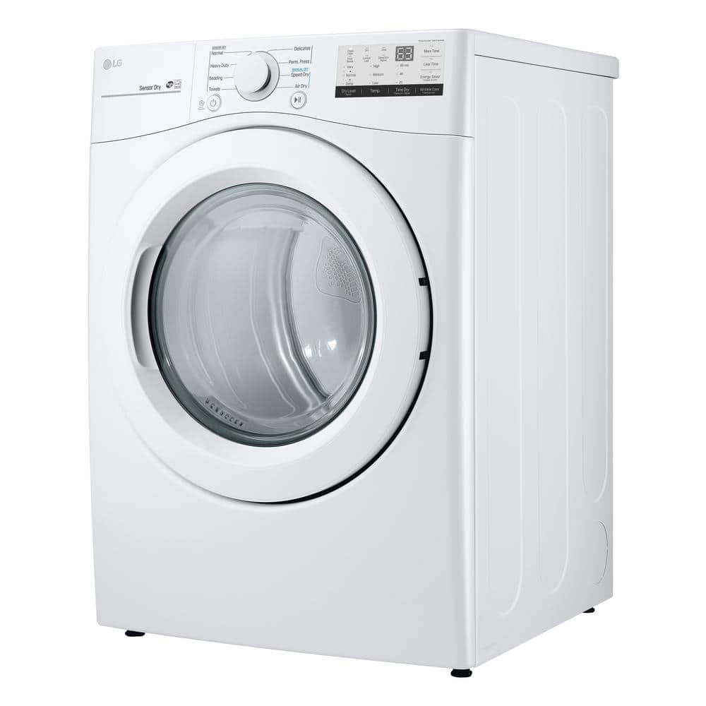 LG 7.4 Cu. Ft. vented Stackable Electric Dryer in White with Sensor Dry