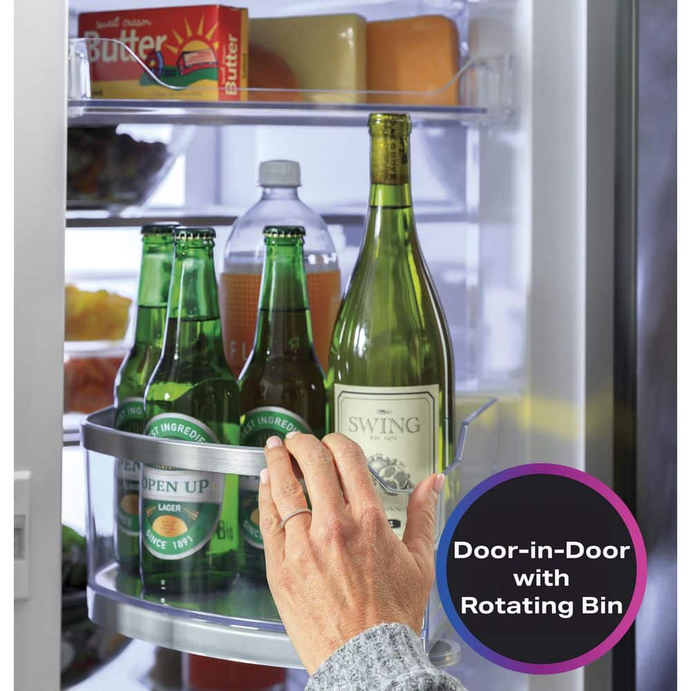 Model #PVD28BYNFS GE Profile Standard-Depth 27.9-Cu. Feet 3 -Door Smart Compatible French Door Refrigerator with Ice Maker with water and Ice dispenser and Door within Door ( Fingerprint-resistant Stainless Steel ) ENERGY STAR Certified
