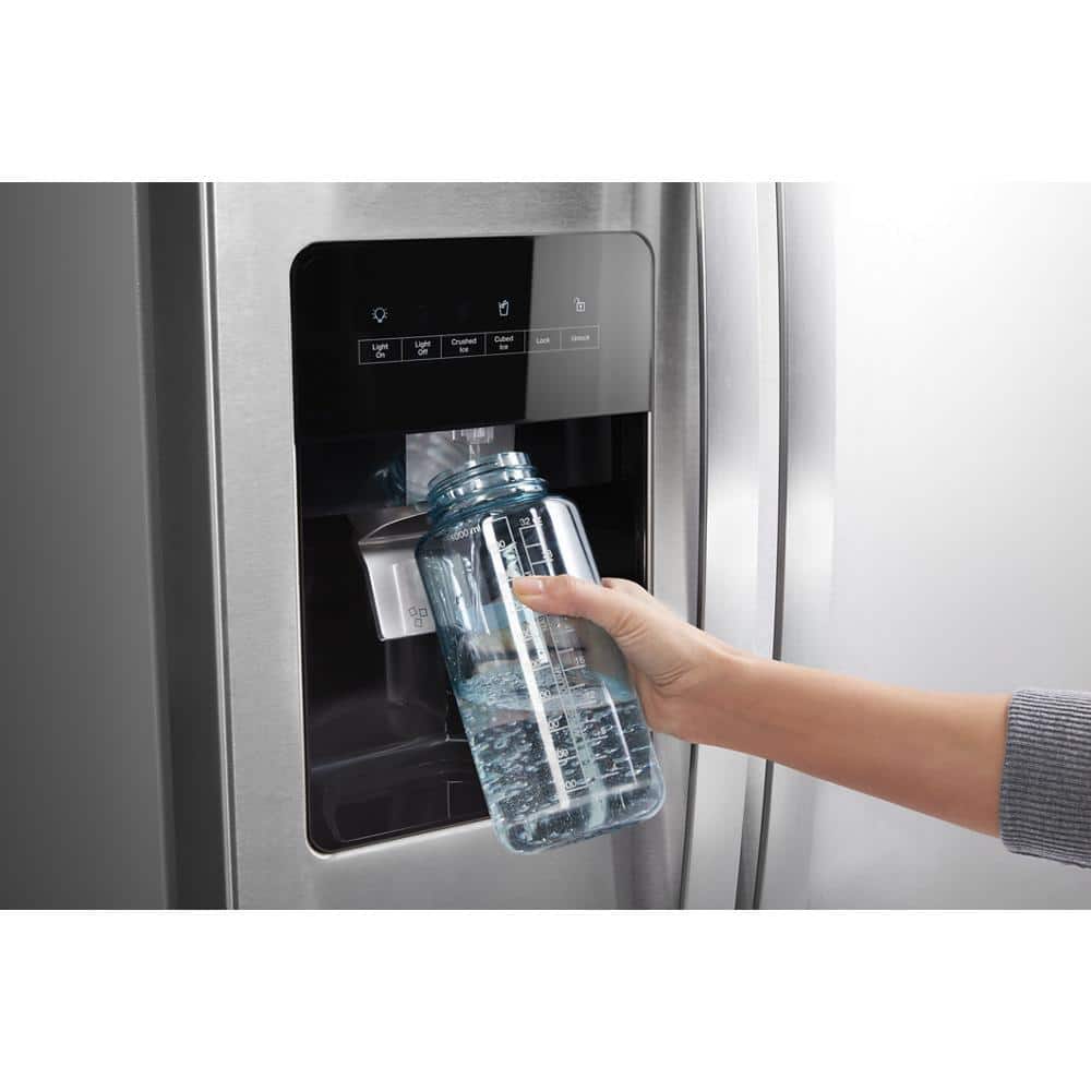 WRS315SDHZ Whirlpool 24.6-cu ft Side-by-Side Refrigerator with Ice Maker, Water and Ice Dispenser (Fingerprint Resistant Stainless Steel)