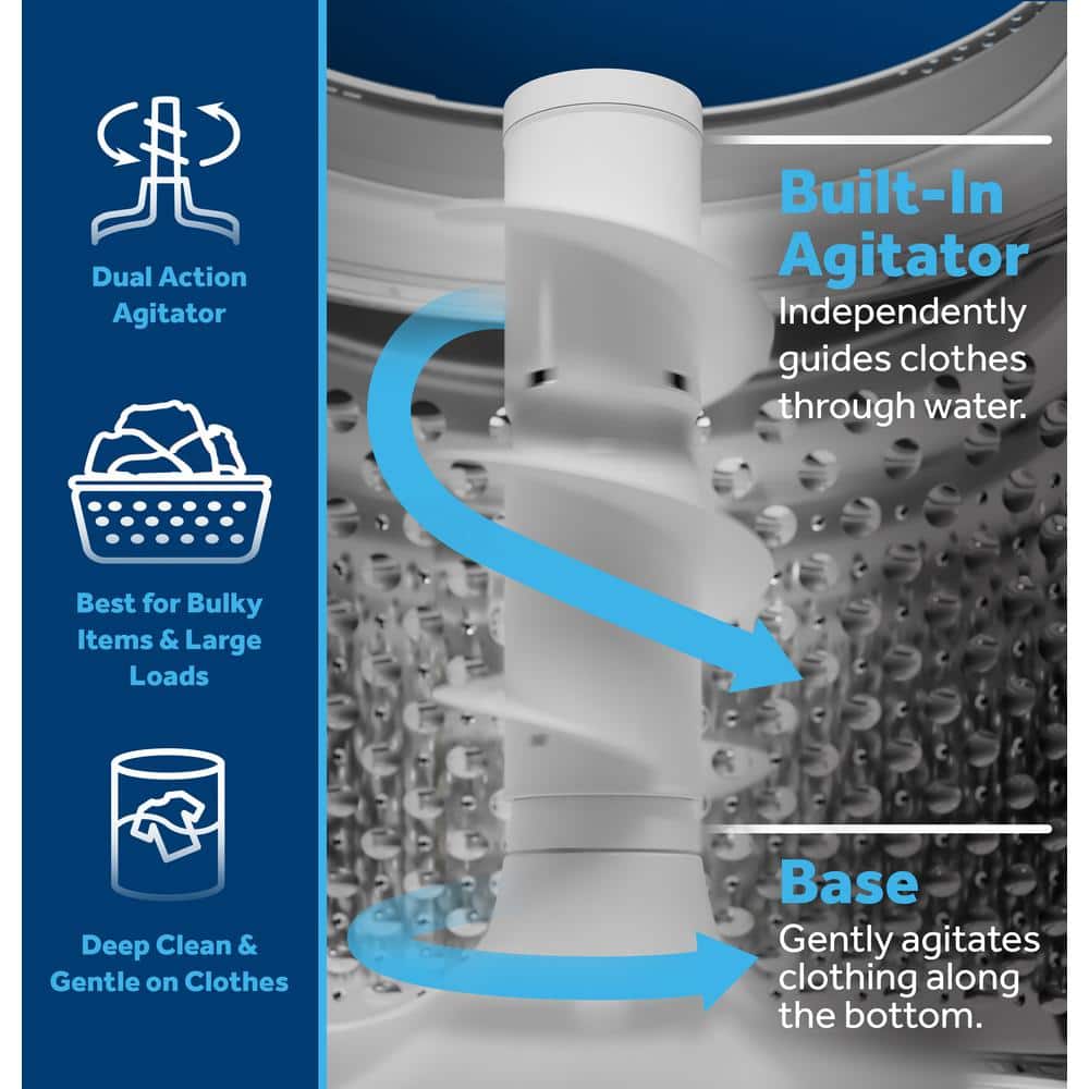 GTW485ASWWBGE 4.5-Cu. Feet High Efficiency Agitator Top-Load Washer ( White )