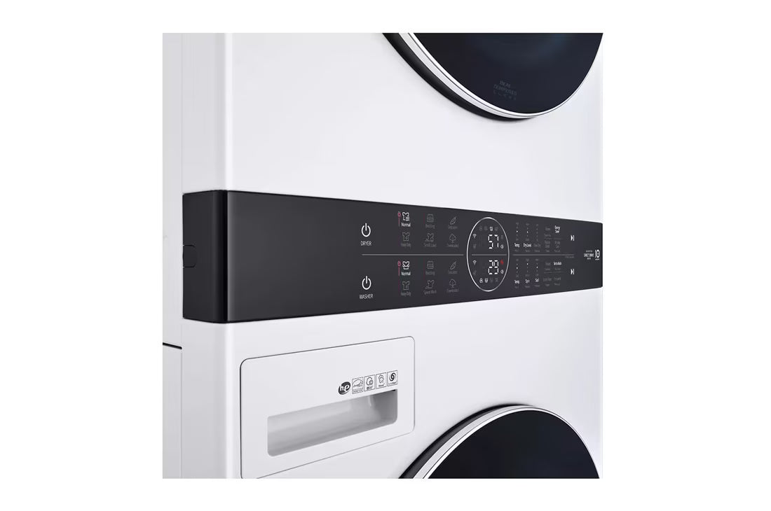 Model WKEX200HWA LG WashTower Stacked Laundry Center with 4.5-cu ft Front Load Washer and Electric 7.4-cu ft Dryer (ENERGY STAR)