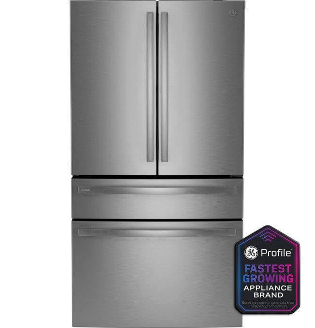GE Profile 29 cu. ft. Smart 4-Door French-Door Refrigerator Stainless Steel w/Door in Door, Dual-Dispense AutoFill Pitcher